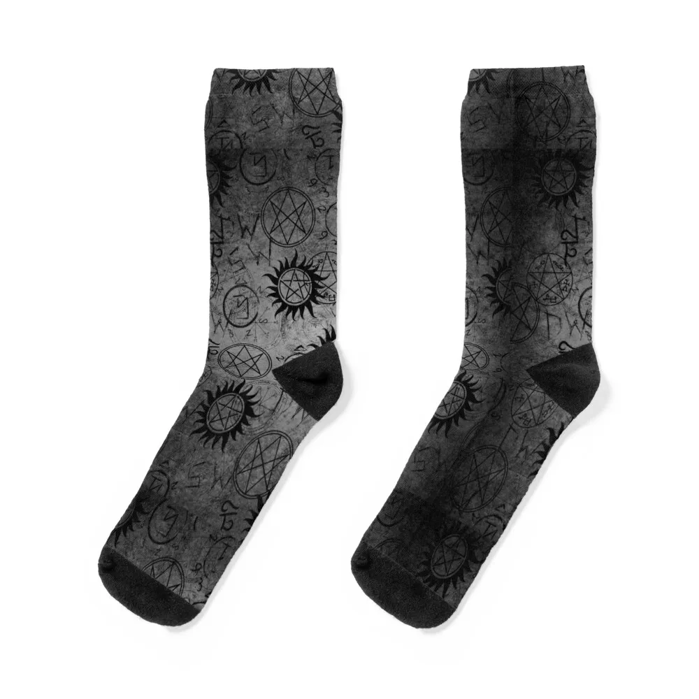 Supernatural Grey Socks moving stockings snow kids Male Socks Women's