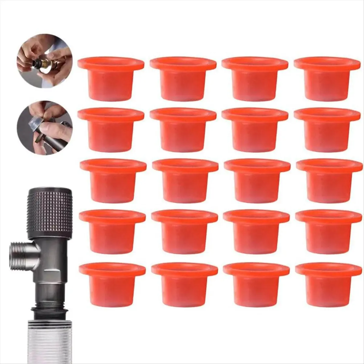 HITL 150PCS Faucet Leak-Proof Sealing Gasket, Faucet Leak-Proof Silicone Sealing Gasket