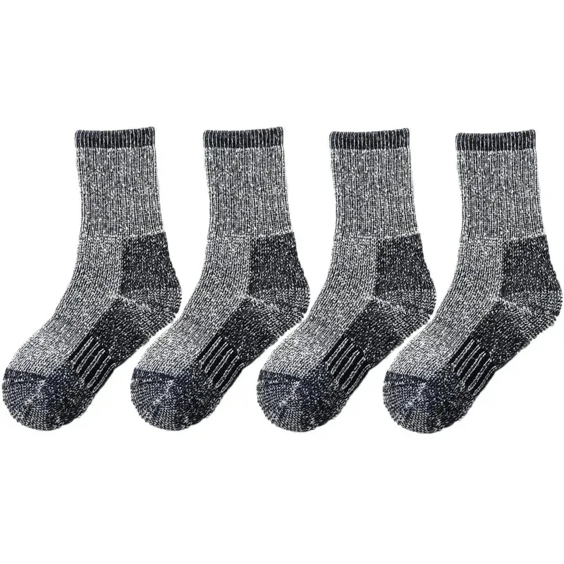 4 Pairs Kids Merino Wool Outdoor Children Socks Thick Warm For Hiking Skiing Daily Wear Chirdren Socks for Sports Casual Sock view 4