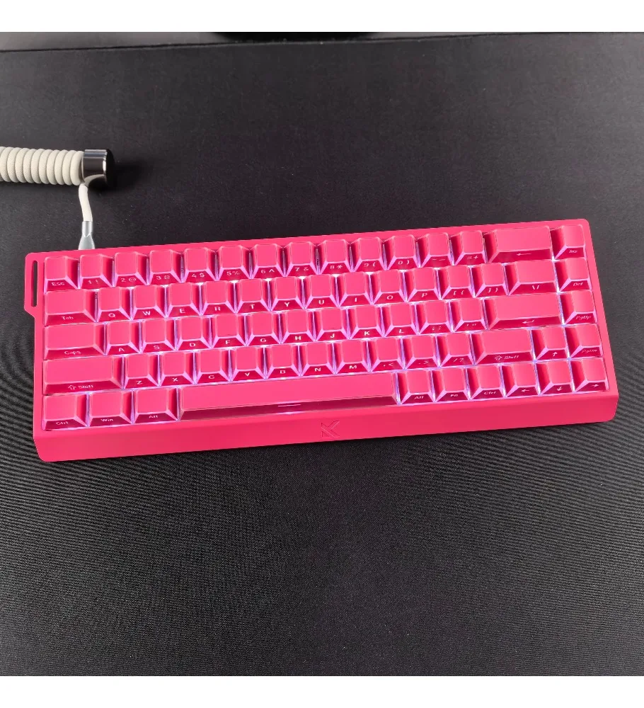 Berry Red Folded Keycap Side Engraved Light Transmission Adaptation Maicong Ace68/G87 Dal You Cool68 Little Bee