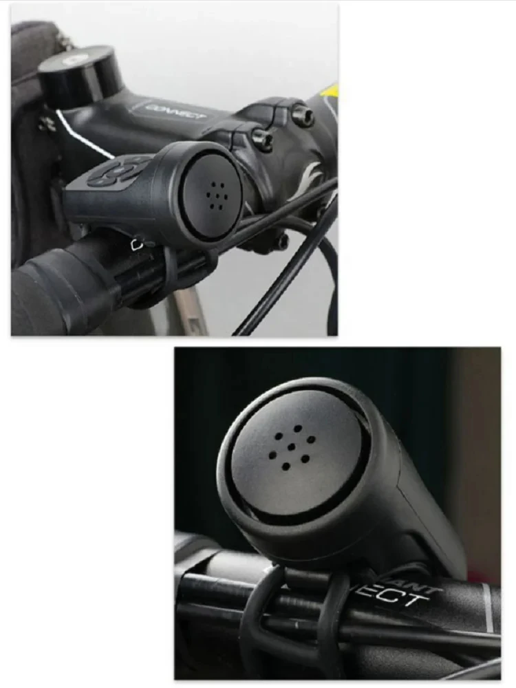 Elektrische Fahrradklingel mit USB-Ladefunktion, MTB-Mountainbike-Warnklingel, wasserdichte Sicherheitsklingel, Fahrradzubehör – Detail 3