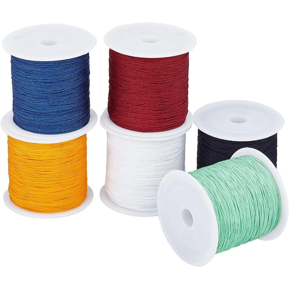 

Nylon Thread Nylon String for Beading Jewelry Making Mixed Color 0.5mm 150yards/roll 6 colors 1roll/color