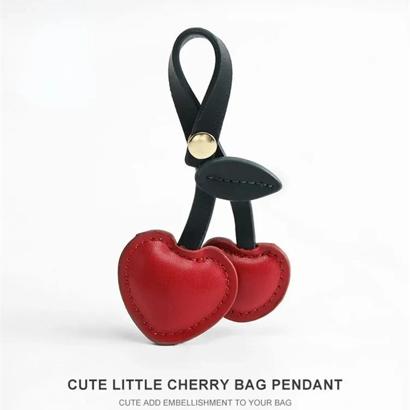 

Cherry Charm Bag Decoration Pendant Accessories For Coach For Longchamp Handbag Heart Shape Keychain Bags Attachment Parts