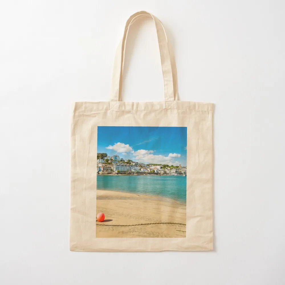 Salcombe harbour from the beach at East Portlemouth Tote Bag great bag tote bag canvas shopping logo