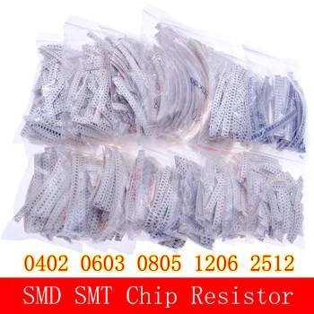 0402 0603 0805 1206 2512 SMD Chip Vaste Weerstand 0ohm-10Mohm Assortiment Kit pack