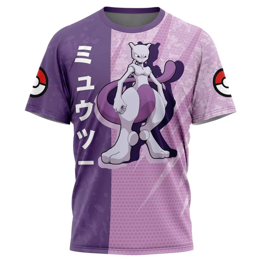 Pok É Mon Multi Character Printed Pattern Adult and Children's Casual Large Loose Breathable Sports Short Sleeve T-shirt Kids