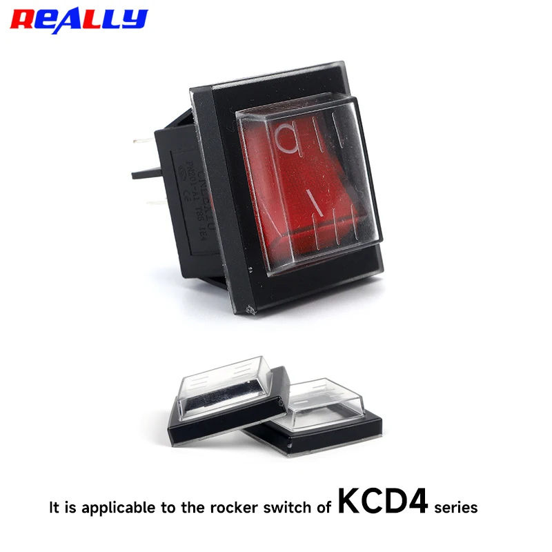 5Pcs KCD4 And KCD7 Series Rocker Switch Transparent Integrated Waterproof And Dustproof Cap 32 * 25mm