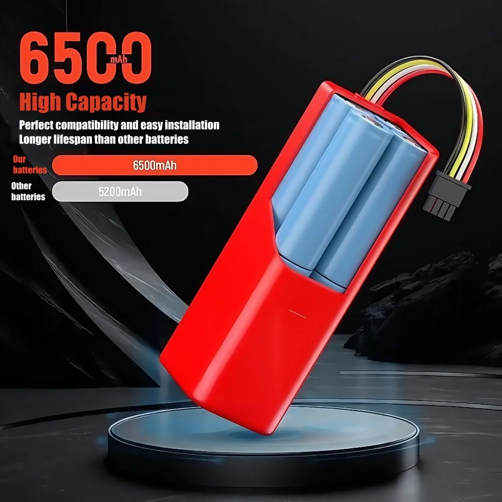 Оригинальный сменный аккумулятор BRR-2P4S-5200D для робота-пылесоса XIAOMI 1S 1ST Roborock SDJQR01RR, 6500 мАч, высокая емкость, длительный срок службы