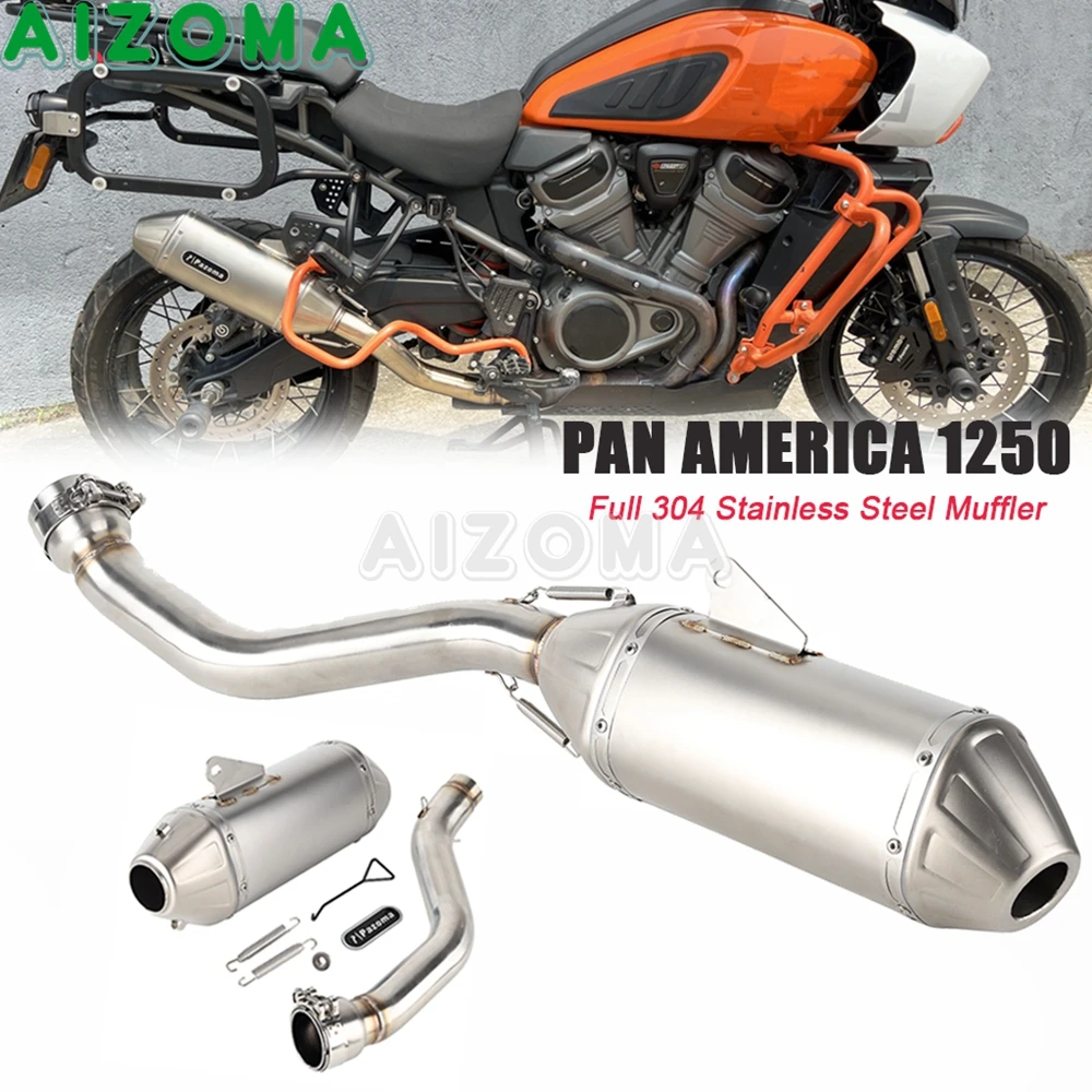 304 Stainless Steel Full Exhaust Pipe Motorcycle Muffler System For Harley Pan America 1250 RA1250 RA1250S CVO RA1250SE 2021-24