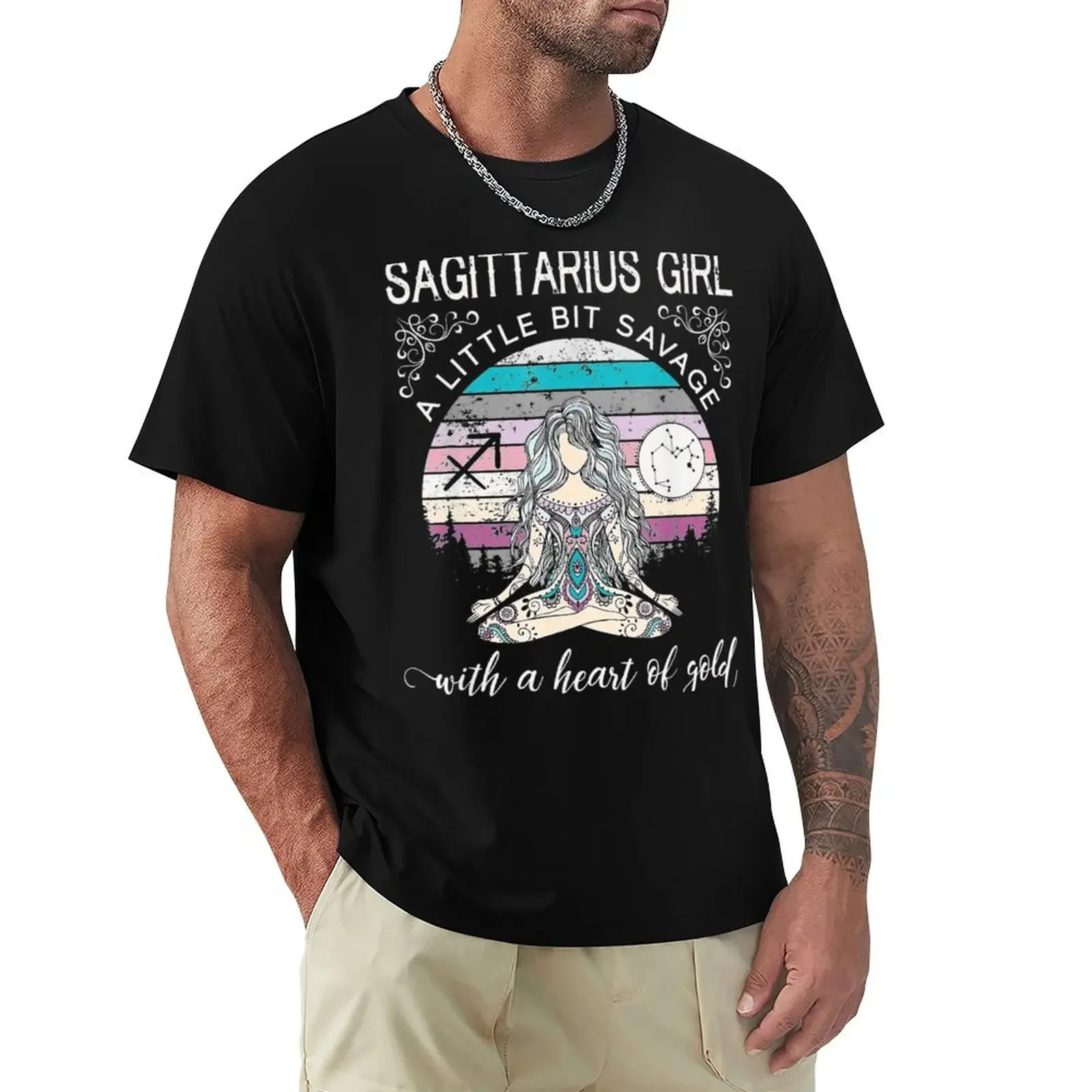 

Sagittarius Girl Savage T-Shirt Short sleeve tee sweat funnys kawaii clothes Men's t-shirts