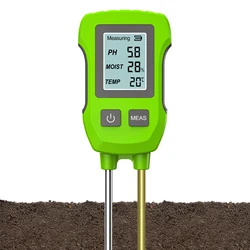 3 in 1 Digital LCD Soil Tester PH/Moisture/Temperature High Accuracy Soil Meter with Backlight for House Plants Garden Lawn Farm