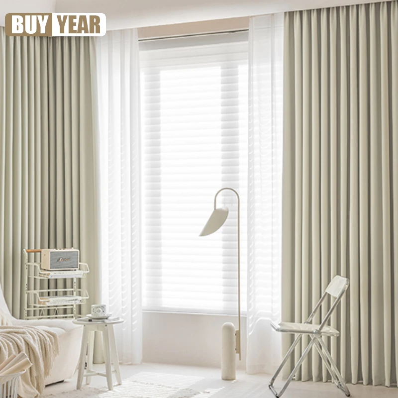 Imagem -06 - Creme Cashmere Cortinas com Full Blackout Feeling Custom Window Cloth French Cream Bay Sala de Estar Sala de Jantar Quarto