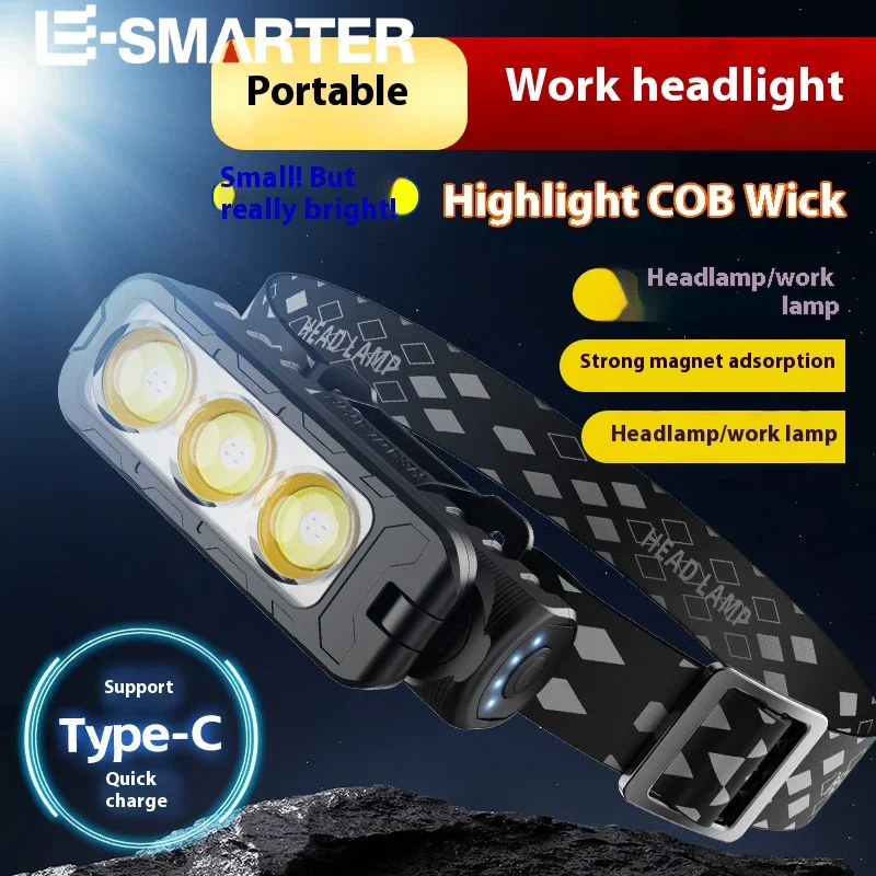 LED Rechargeable Headlamp High Bright Head Lamp With 6 Modes Headlight Waterproof Head Flashlight Camping Light