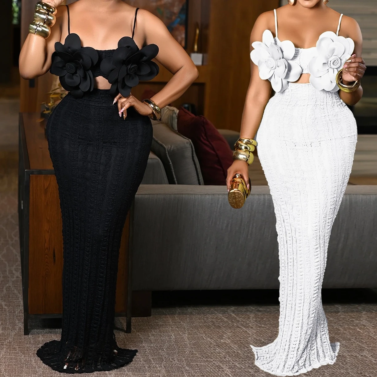 

Sexy Corsages Womens dresses Black white Woman clothes Backless Elegant party dresses Long birthday Wedding Evening dress HXY260