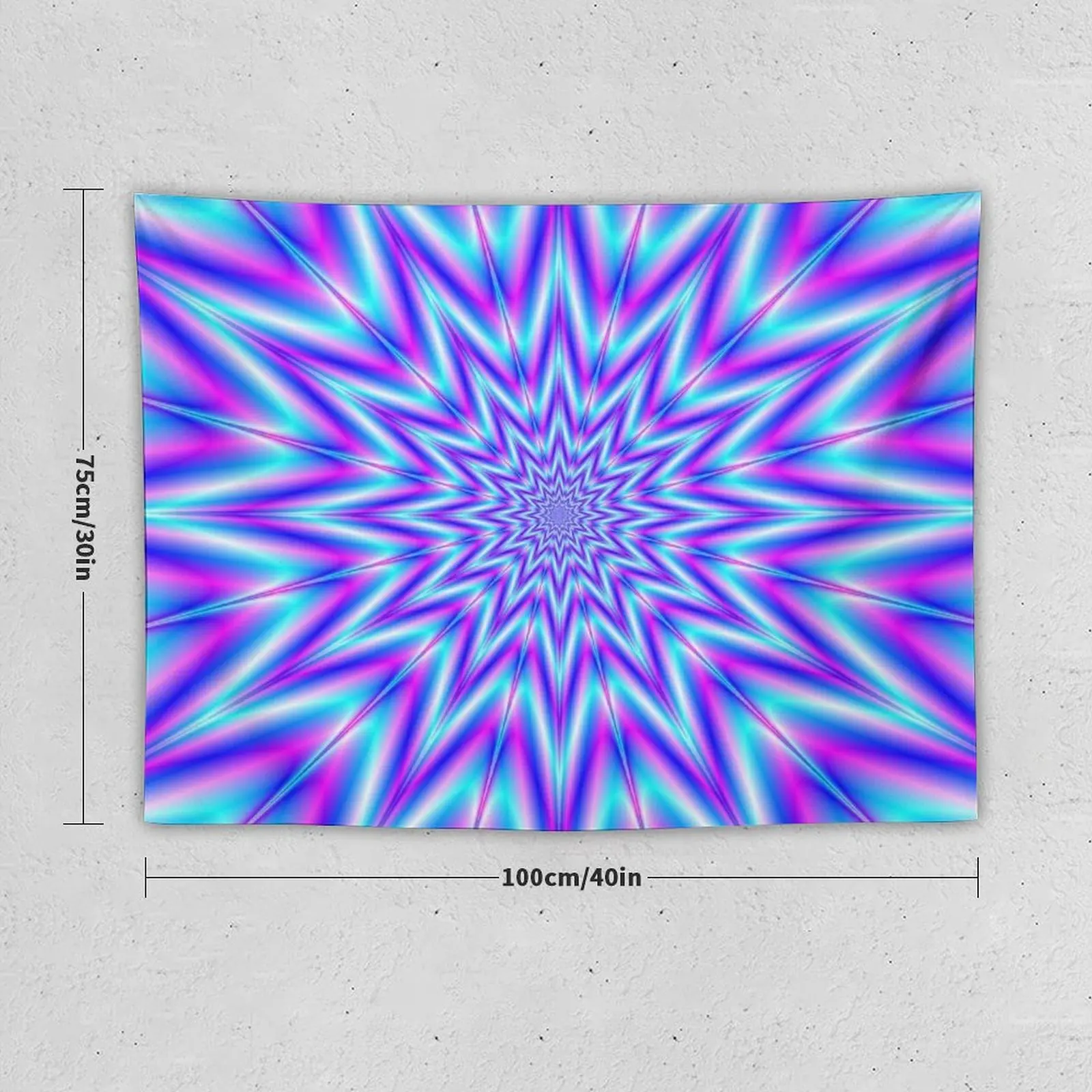 Exploding Star in Blue and Pink Tapestry Wall Art Wall Decorations Decoration For Bedroom Bedroom Deco Tapestry