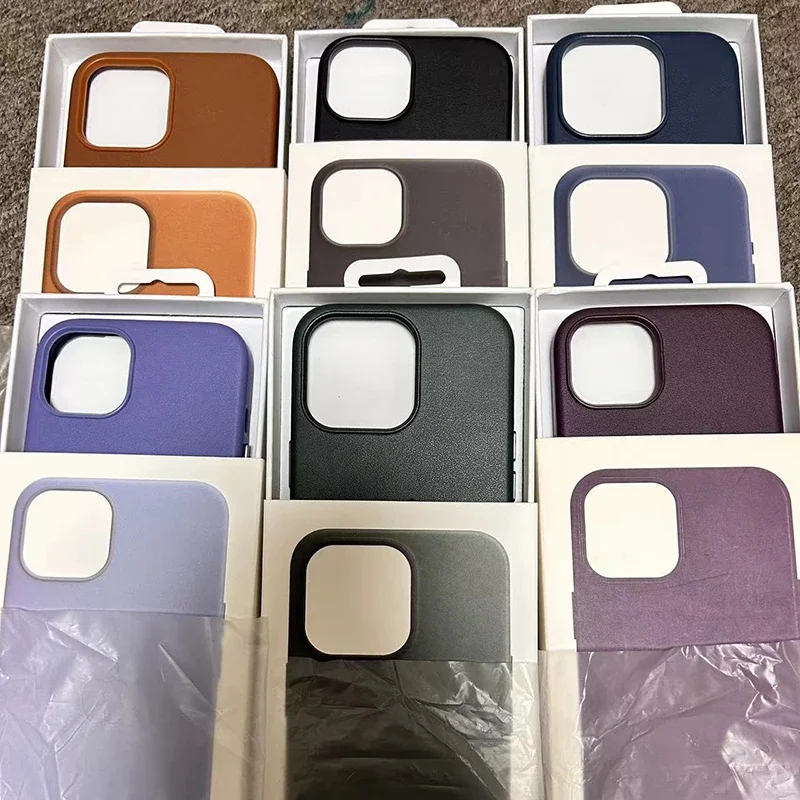 

Official for Magsafe Leather Case for IPhone 16 15 14 13 12 Pro Max 17 Pro Max Air Magnetic AnimationWireless Charge Cover
