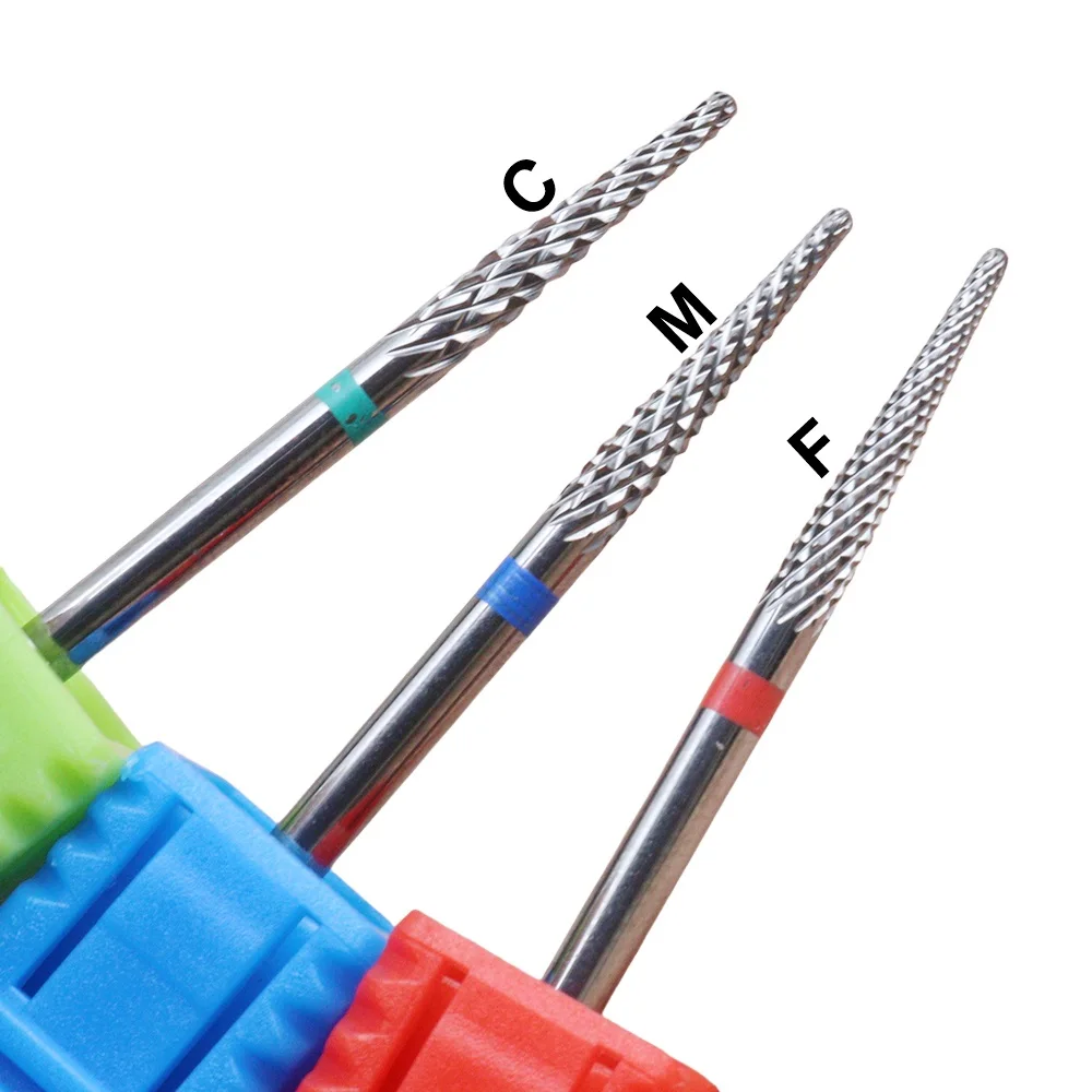 고품질 텅스텐 카바이드 각질 제거 네일 드릴 비트 3/32인치 안전 카바이드 네일 클리닝 드릴 비트 (굳은살 및 각질 제거용)