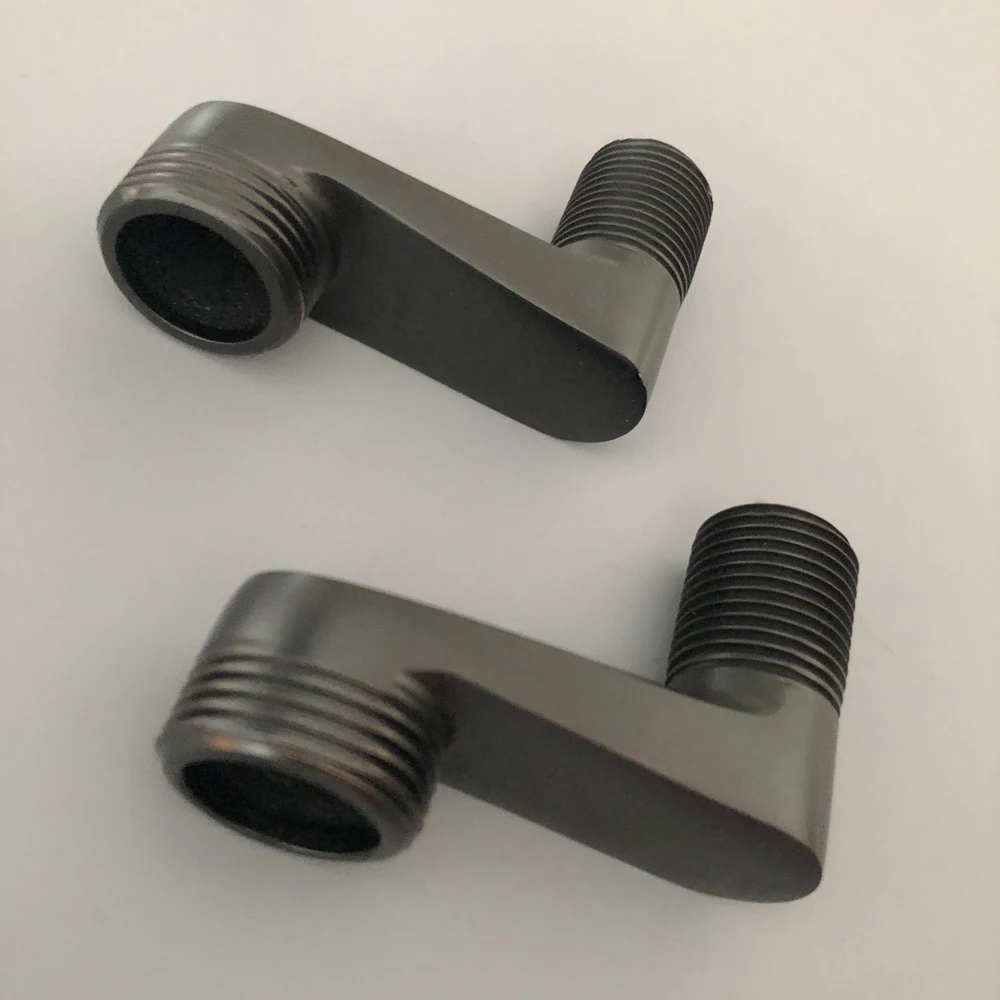 2Pcs Black Oil Rubbed Brass Bathroom Fitting Claw Foot Bathtub Faucet Adjustable Swing Arms Wall Mounted Width Swing Arms Nba180