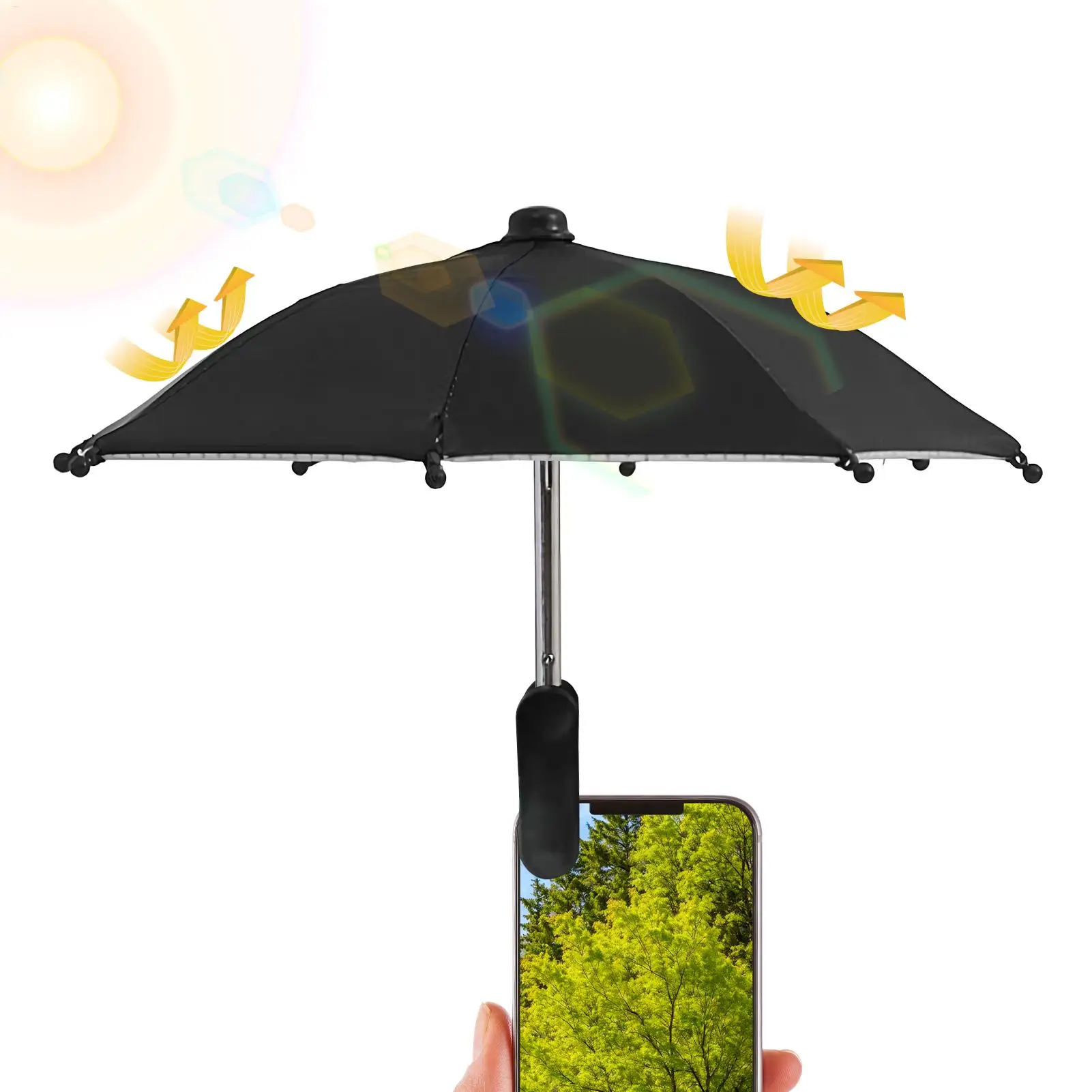 1 Stück kreativer Mini-Regenschirm-Telefonständer, universeller wasserdichter Halter für Smartphones, tragbares Outdoor-Regen- und Sonnenzubehör