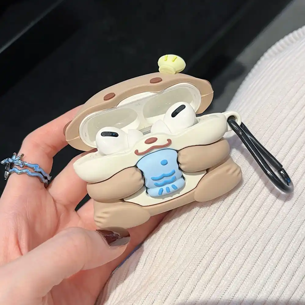 3D Милые Мультяшные Otters защитный чехол для наушников для AirPods 1 2 3 Pro 2rd, мягкий силиконовый защитный чехол с защитой от падения