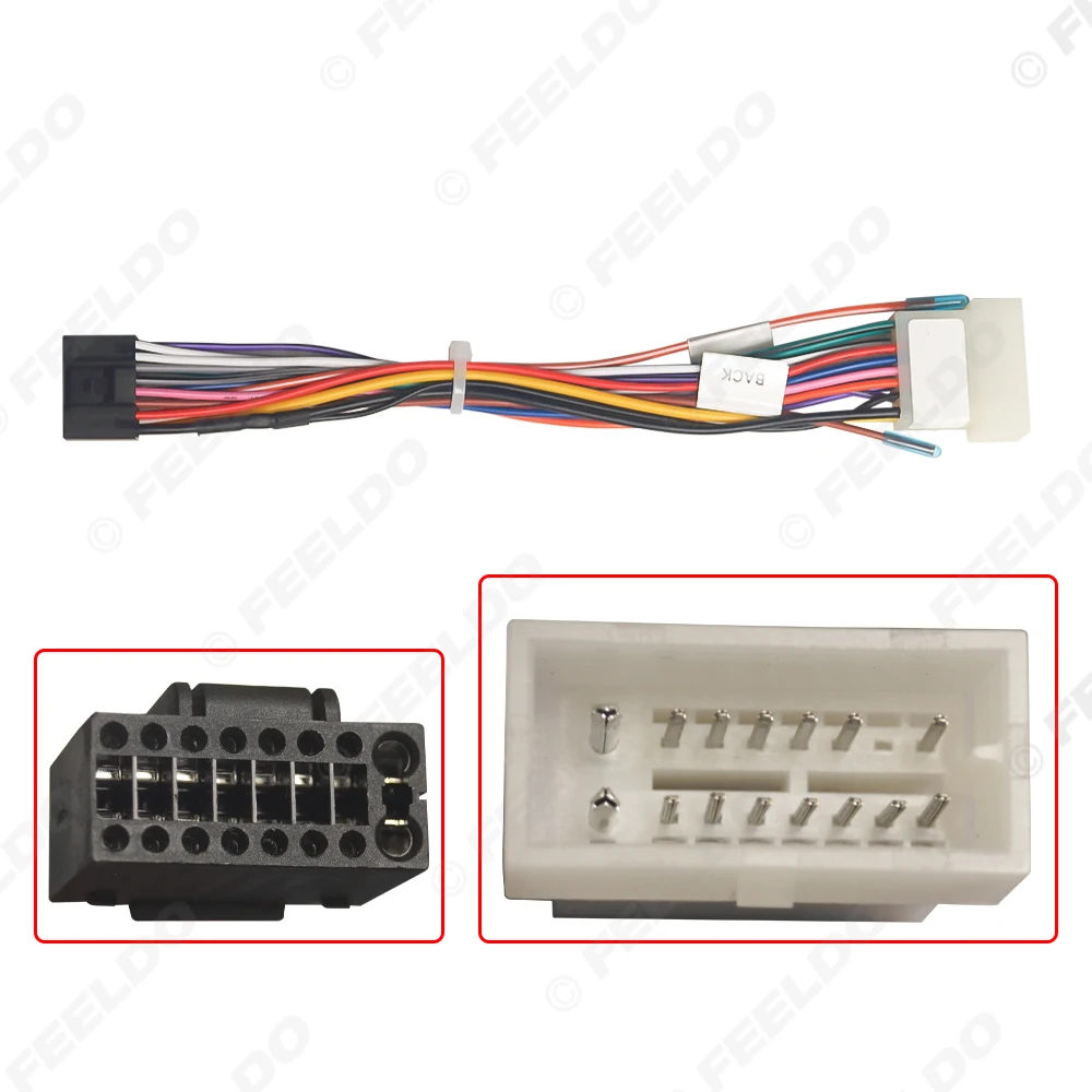 Car 16pin Power Cord Wiring Harness Adapter For Mitsubishi Lancer EX/Galant/Pajero (For Taiwan/Southeast Asia,Low Trim) Head Uni