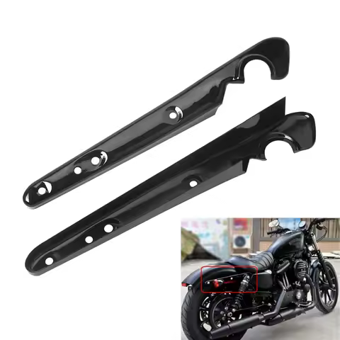 Gloss Black Motorcycle Rear Fender Strut Covers Mudguard Turn Signal Support Bracket For Harley Sportsters XL 883 1200 48 72