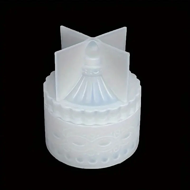 1set Striped Candle Jar Silicone Mold - DIY Circular Stripe Storage Jewelry Box For Clay, Epoxy Resin, Plaster, Concrete view 5