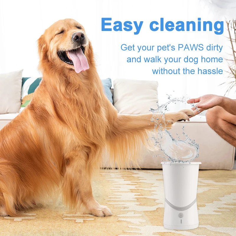 

2024 Dropshipping products Rechargeable Automatic Electric Pet Dog Paw Cleaner Soft Silicone Pet Dog Foot Washing Cleaning Cup