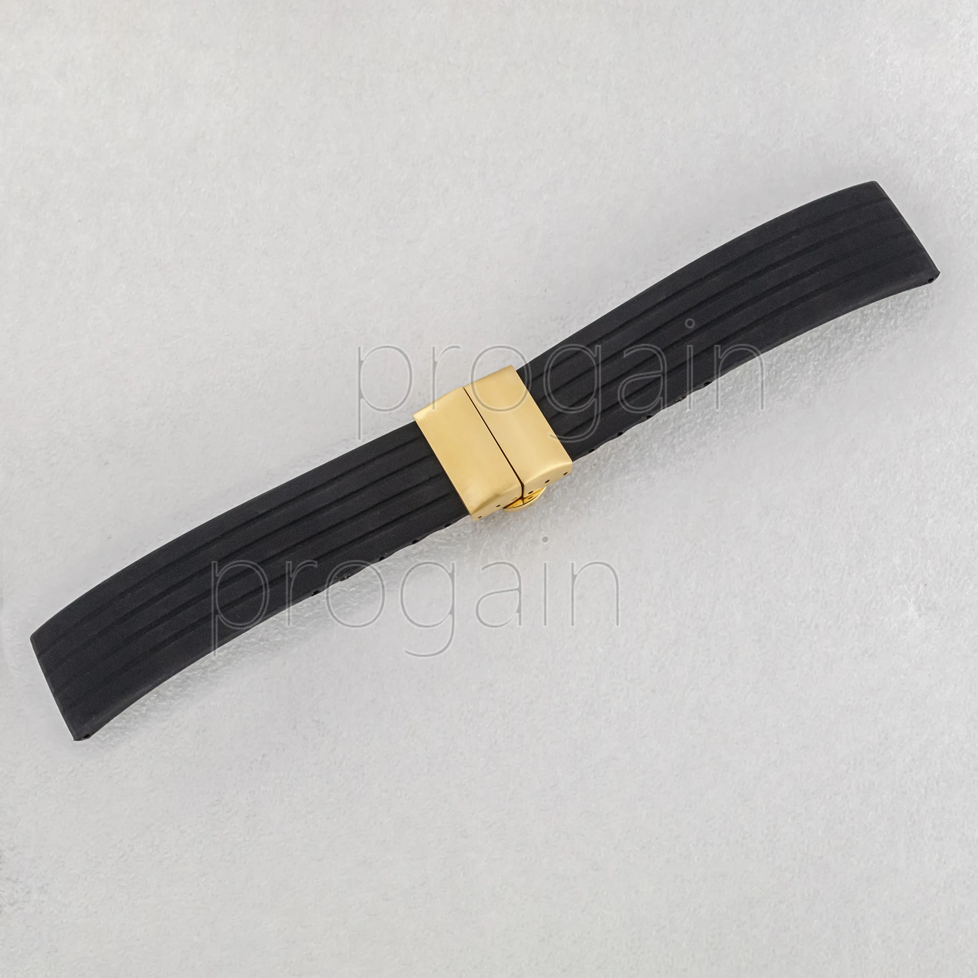 SKX007 Rubber Strap 22MM Stainless Steel Buckle Black/Gold PVD Plated Watch Parts Mod Accessories Replacements Repair Tools