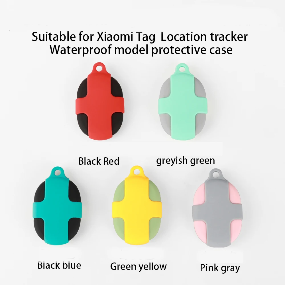 

Full Cover Waterproof Case for Xiaomi Tag Tracker Hanging Loop for Pet Collar Bag Keychain Anti Loss Washable Skin Friendly