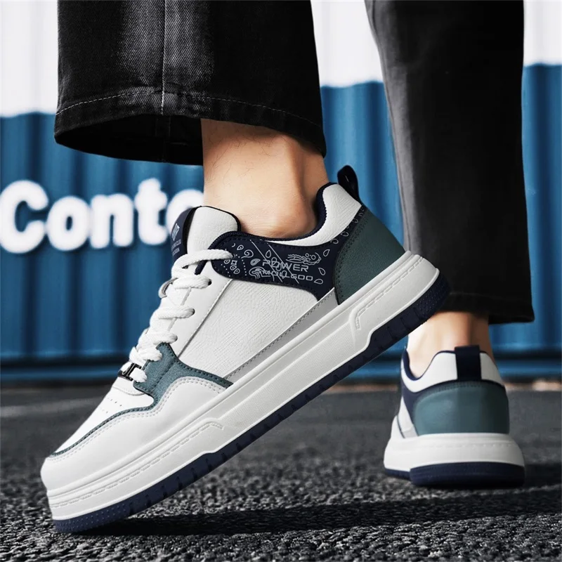 

Spring Summer Men's Shoes New Breathable Sneakers Men's Trendy and Versatile Thick-Soled White Shoes Sports and Casual Sneakers