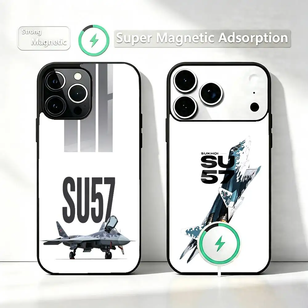 Sukhoi Su 57  Phone Case For iPhone17,16,15,14,13,12,11 Plus,Pro Compatible with magnetic wireless charging