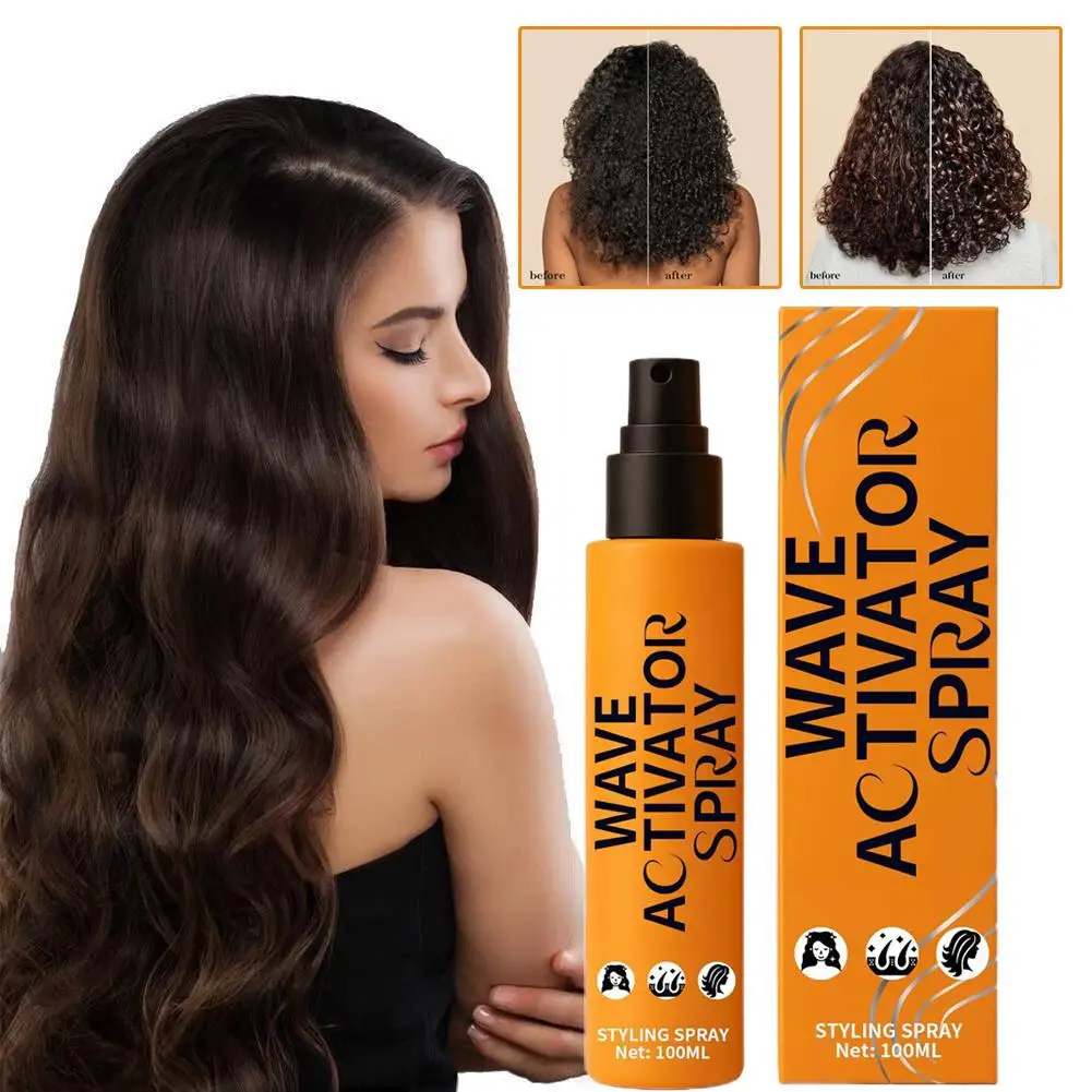 

Curly Hair Styling Cream Wave Activator Spray For Natural Hair Hair Spray For Enhances The Elasticity And Shine Of Curly Ha Y8F6
