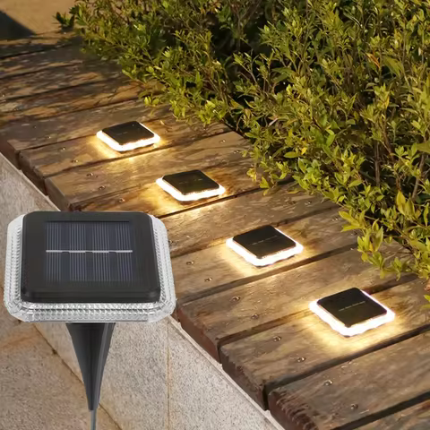 1/2/4pcs Solar New Type Buried Lamp, Solar Deck Light, Solar Lawn Light, Two Users Outdoor Garden, Solar Path Decoration Light