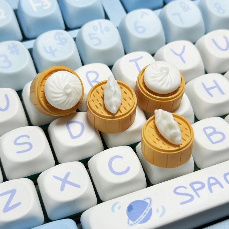 

Steamed bun Keycaps Handmade Dumpling Lovely Girl Gift OEM ESC Keys For Game Mechanical Keyboard Personality Artisan Keycap