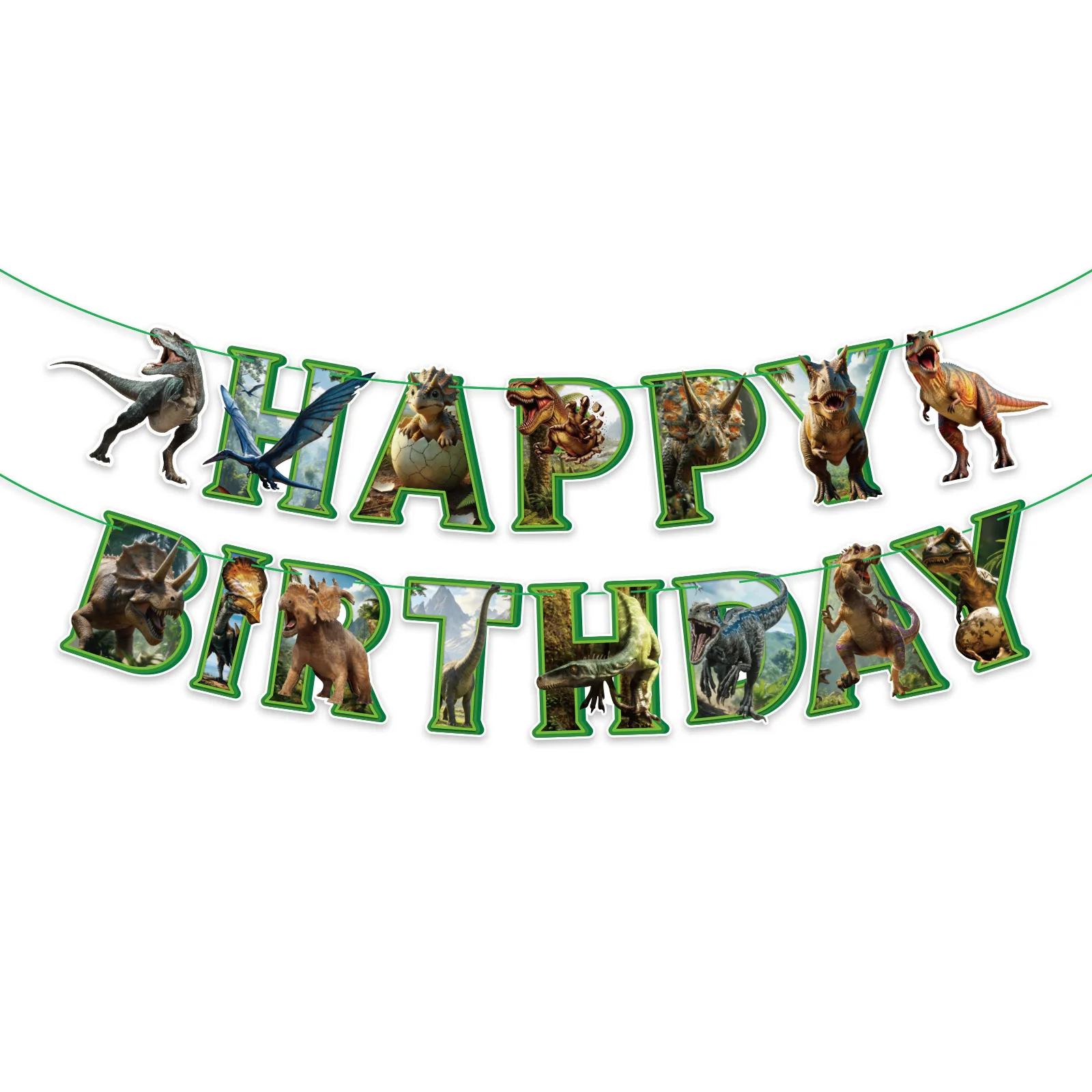 New Dinosaur Birthday Party Decorations Happy Birthday Banner Dinosaur Hanging Whirlwind Party Supplies for Home and School Use