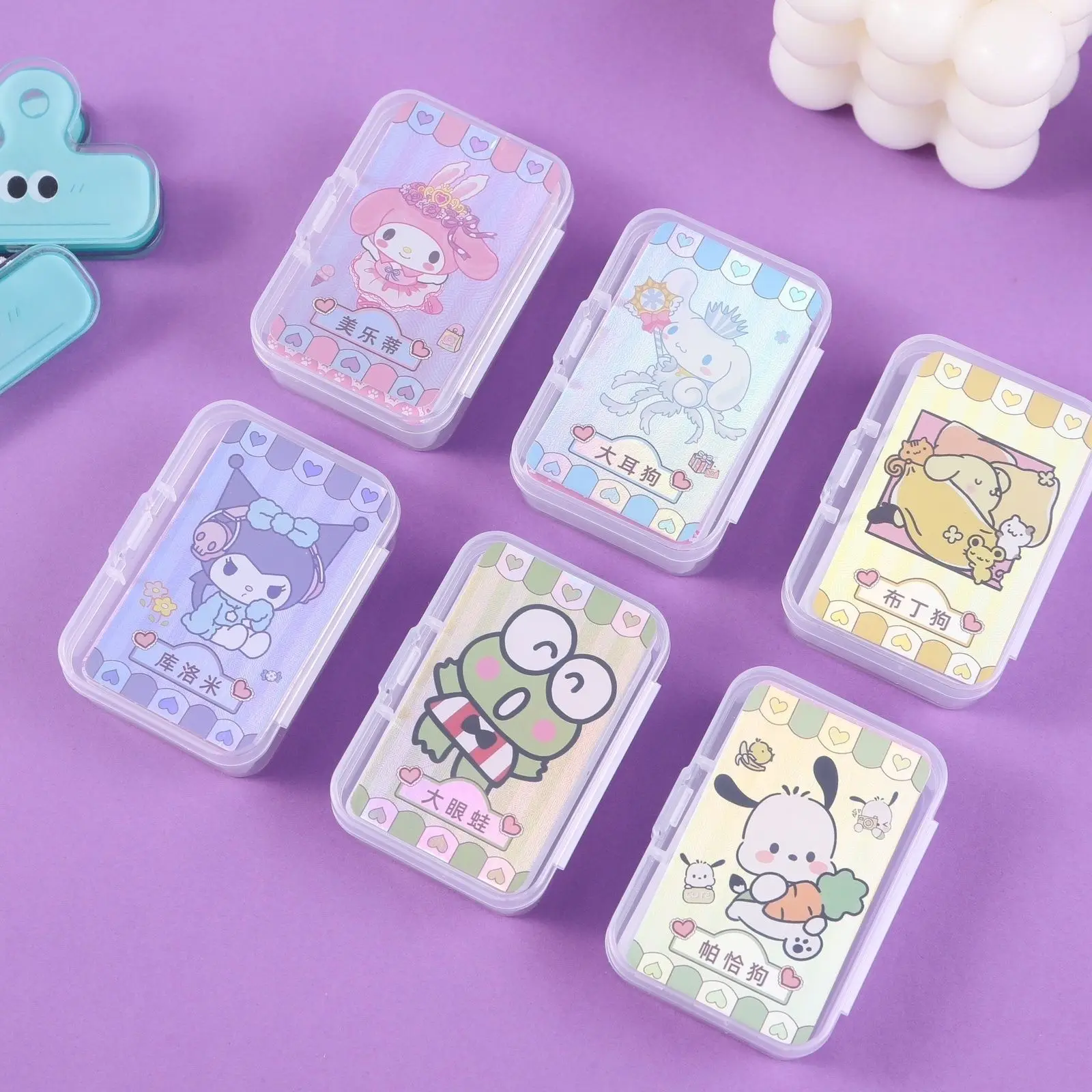 Juego de cartas Mini Sanrio Cinnamoroll Hello Kitty Kuromi Poker, juego de mesa, baraja de cartas, fiesta, juguetes para niños, juego de mesa, 20 cajas por juego