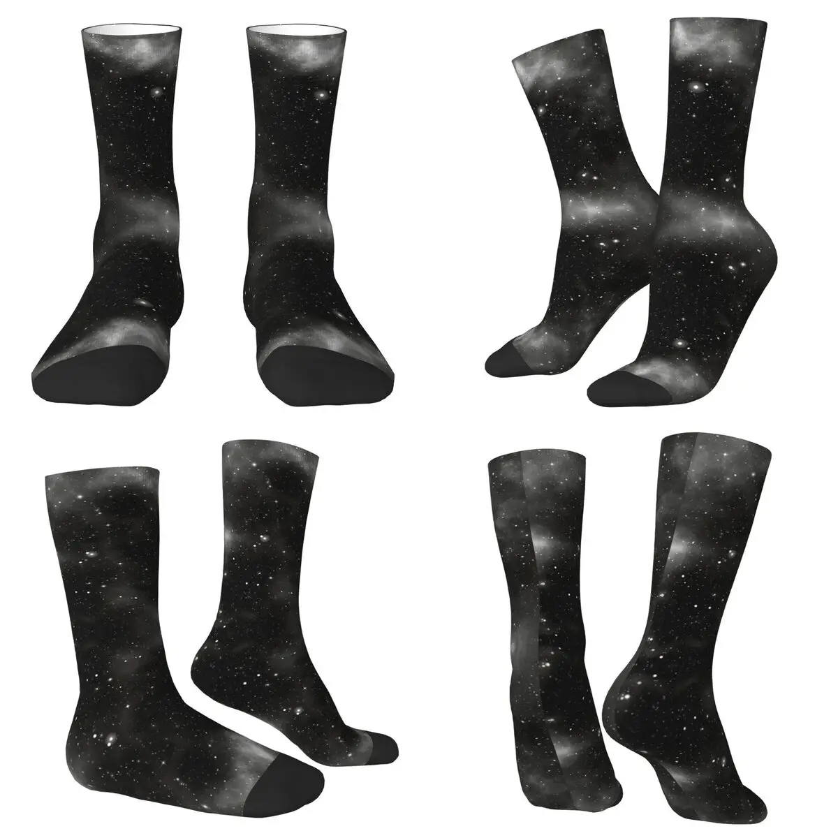 

Красочные носки Galaxy, супер мягкие чулки в стиле Харадзюку, всесезонные длинные носки, аксессуары для унисекс, рождественские подарки