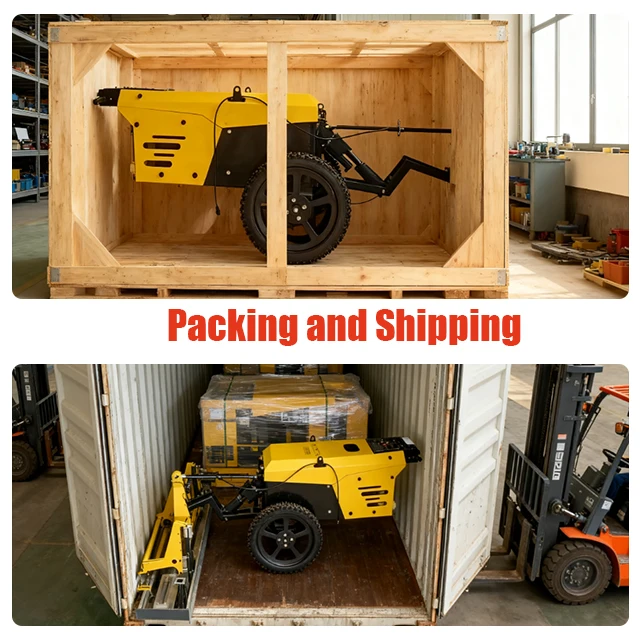 Alta qualità. Schermato automatico in calcestruzzo. Macchina per livellare la costruzione stradale