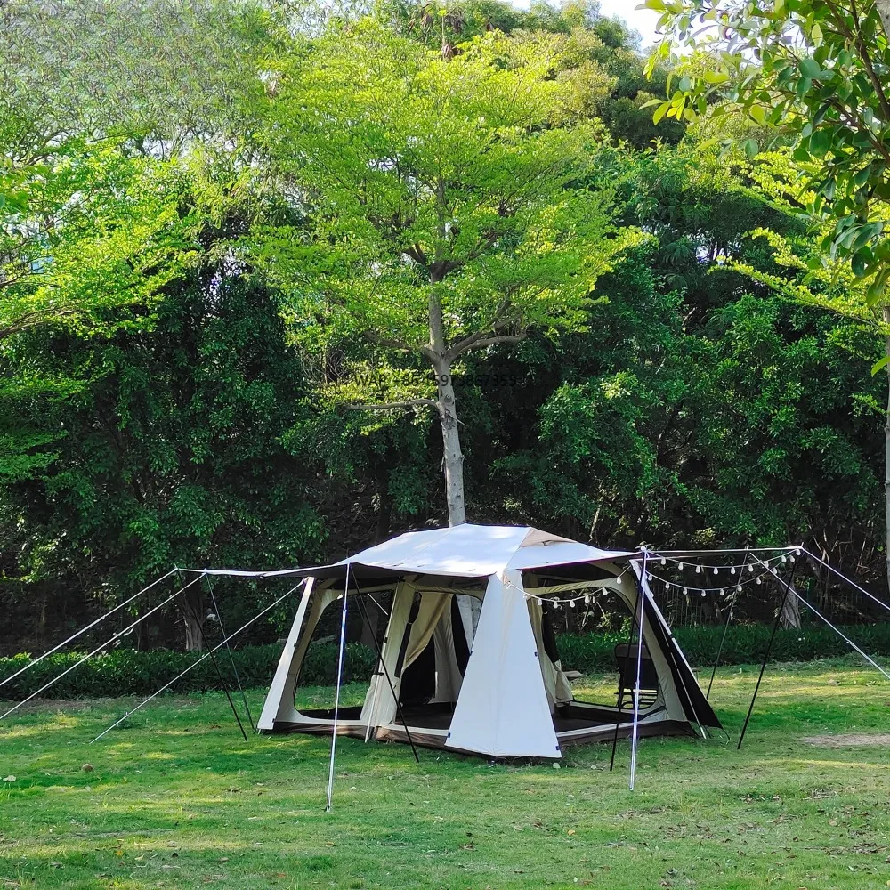 

YGY automatic portable folding tent double-layer structure multi-person outdoor camping one-bedroom 210D