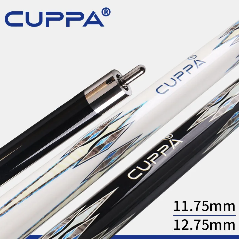 2022 New Cuppa Billiard Cue 11.75mm 12.75mm  Tips with Pool Cue Case Set Black White Colors