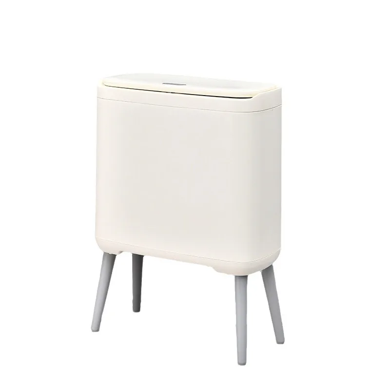 Elevated Press Type Trash Can with Lid Large Capacity Home Automatic Packing Garbage Bin for Living Room Bathroom Waste Basket