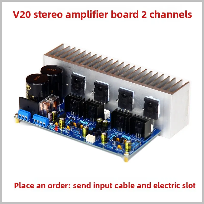 V20 Class A/B Amplifier Board HIFI Audiophile High Power Home Use Post Stage Dual Channel Direct Coupling Finished Board