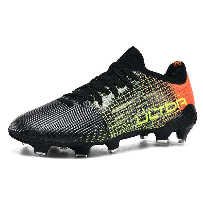 

Outdoor Men Kids Soccer Shoes Ultralight Football Boots Long Spikes Ultralight Non-Slip Sport Turf Futsal Indoor Comfortable