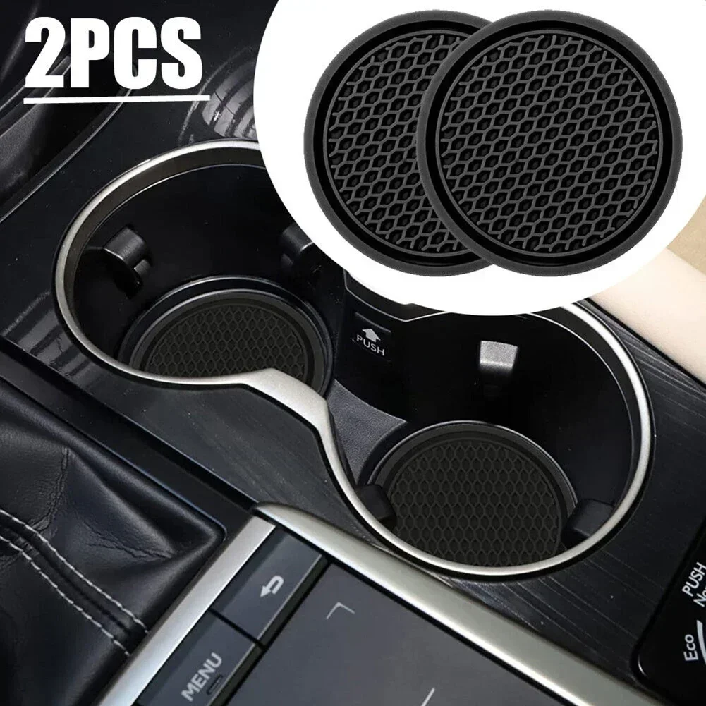 Novo suporte de copo do carro anti-deslizamento inserção de silicone esteira universal acessórios do carro preto apto para a maioria dos carros