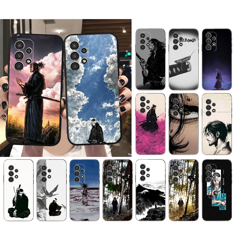Funda de teléfono para Samsung A17 A55 A16 A56 A35 A15 A53 A54 A33 A34 A25 A05S A52 A52S A07 A26 A06 Vagabond Miyamoto Mushashi