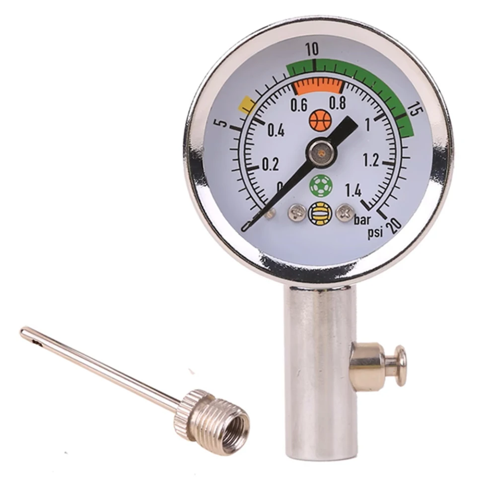 

Ball Pressure Gauge Heavy Duty Air Pressure Gauge Barometer Tool For Football Soccer Rugby Basketball Volleyball