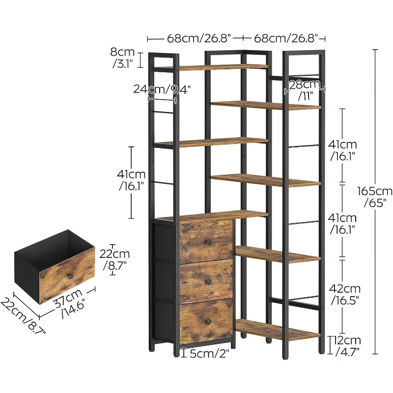 Pure board furniture study corner bookshelf standard parts loading and unloading rack