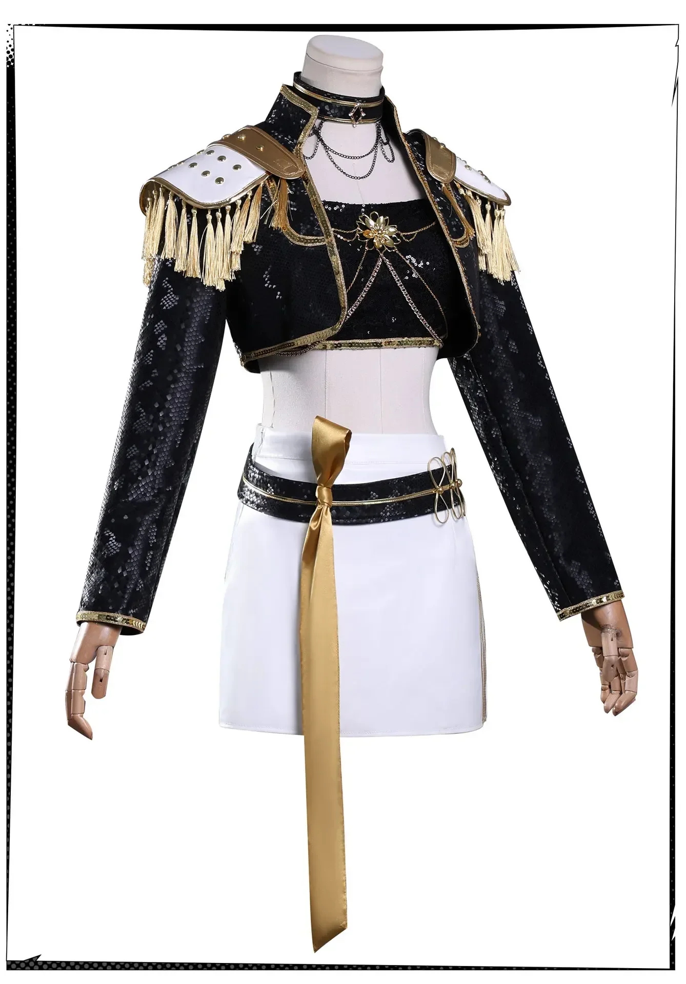 2025 Huntrix Kpop Demon Hunters Mira Cosplay Costume Wig Gold Stage Rumi Zoey Performance Costume Uniform Shiny Roleplay Outfit