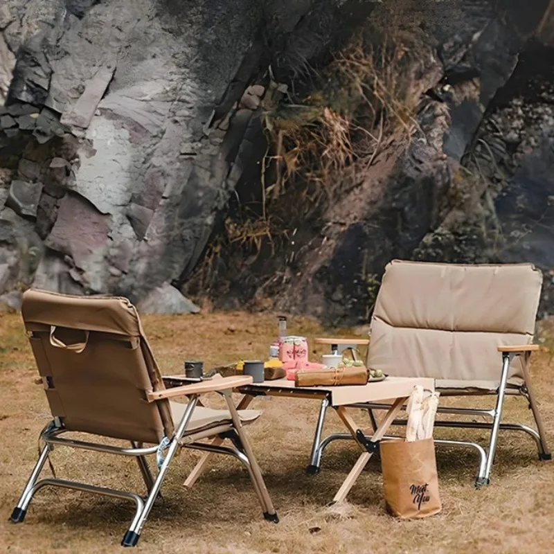 

Portable Aluminum Alloy Fishing Chairs Relaxing Foldable Park Grassland Camping Chair Multifunctional Beach Outdoor Supplies